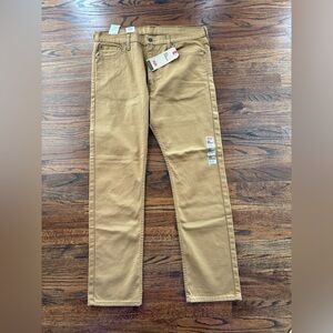 Levi's 513 Tan slim Straight-Leg Jeans 38x32 new!